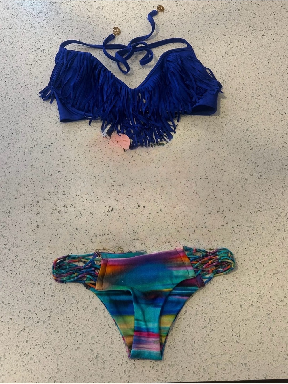 Luli Fama Swim Bikini Bundle – Mix & Match 💙💛XL top; M Bottom